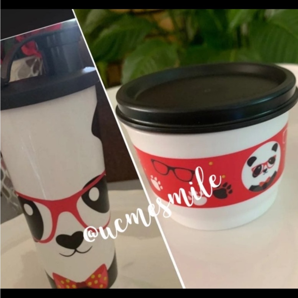 Tupperware Panda Bear Kids Lunch Set